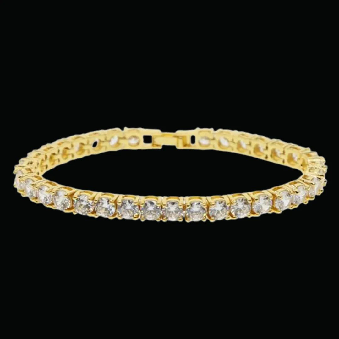 3-5MM 5A  VVS Tennis Iced Out Diamond Bracelet