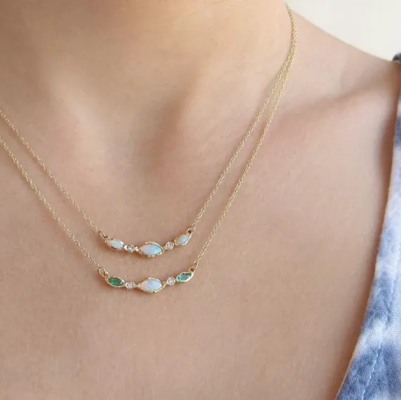 Aurora Emerald Necklace
