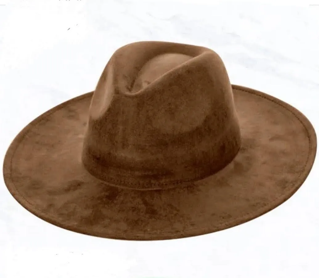 Black Leather Hat Band w/ Turquoise Slab   Choice of Boho Hat