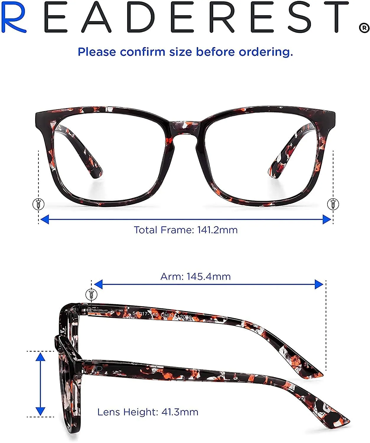 Blue-Light-Blocking-Reading-Glasses-Rose-Tortoise-2-00-Magnification-Computer-Glasses