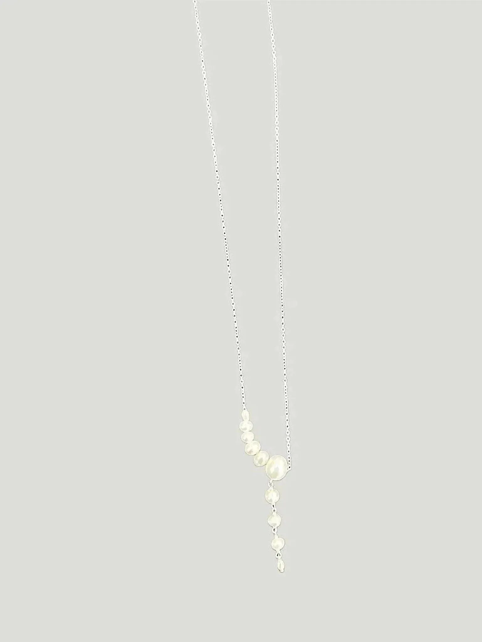 Chan Luu White Pearl Lariat Necklace