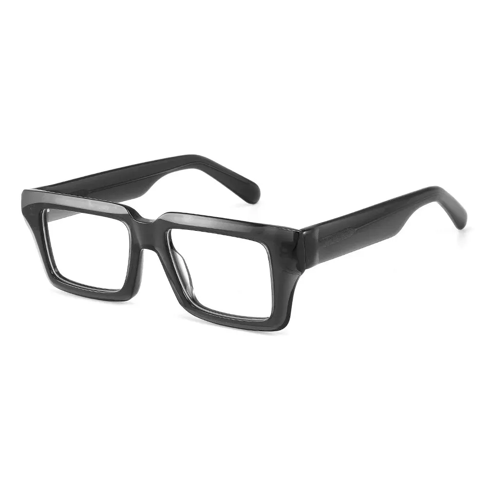 Cubojue Mens Full Rim Square Plastic Reading Glasses Gl6609