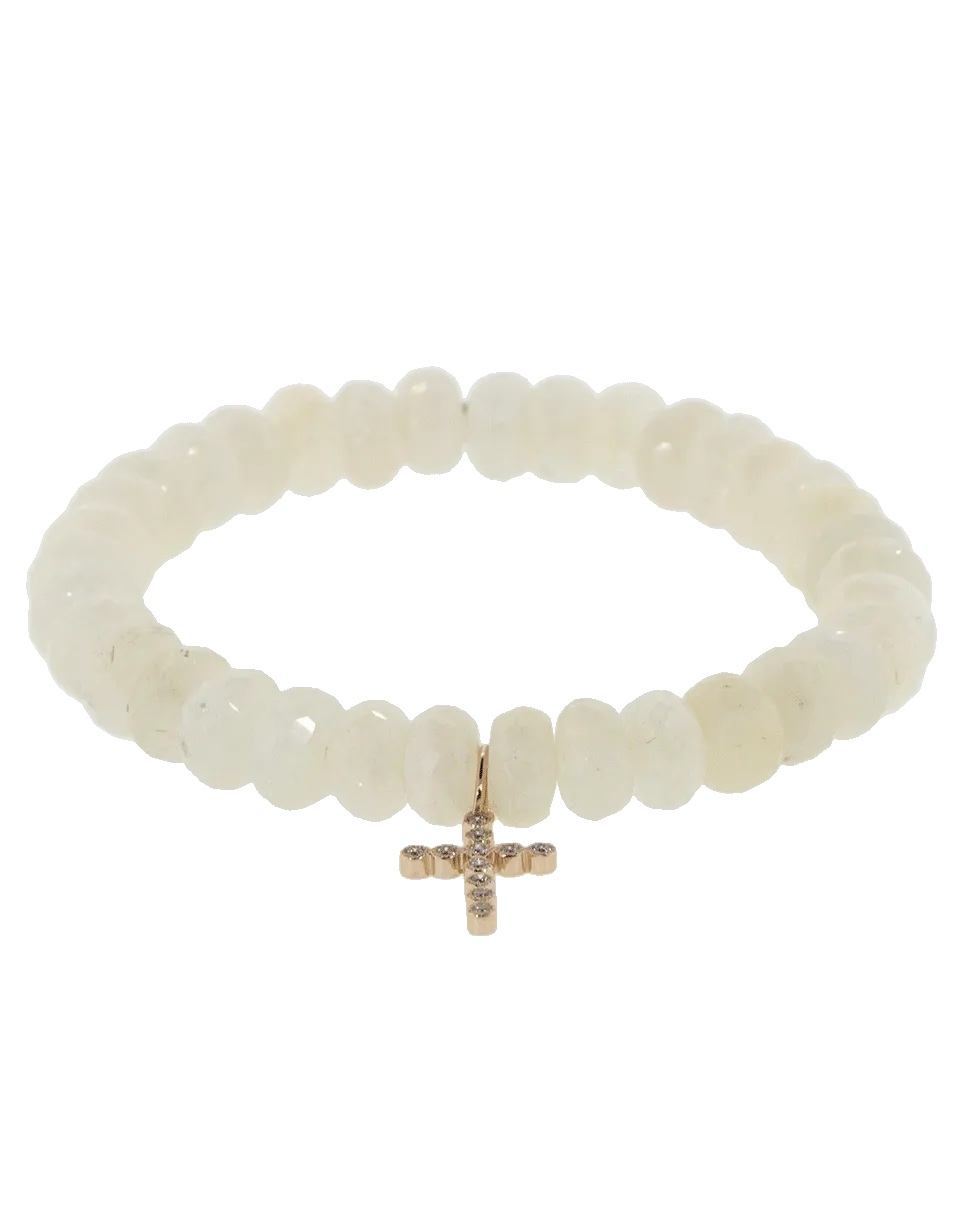 Diamond Cross Charm Bracelet