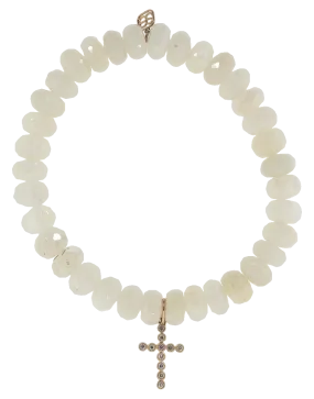 Diamond Cross Charm Bracelet