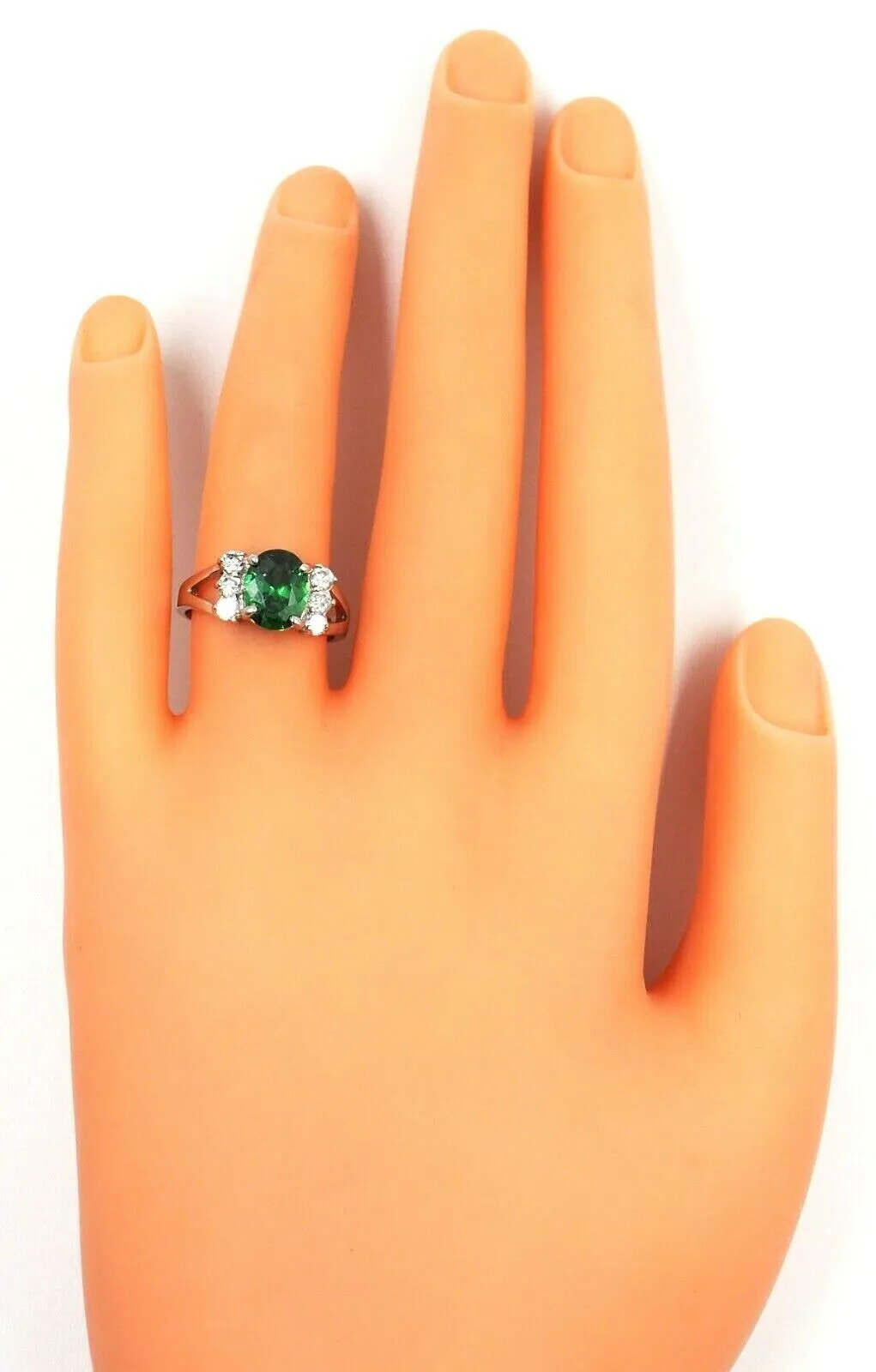 Emerald Green Cubic Zirconia 925 Sterling Silver Ring