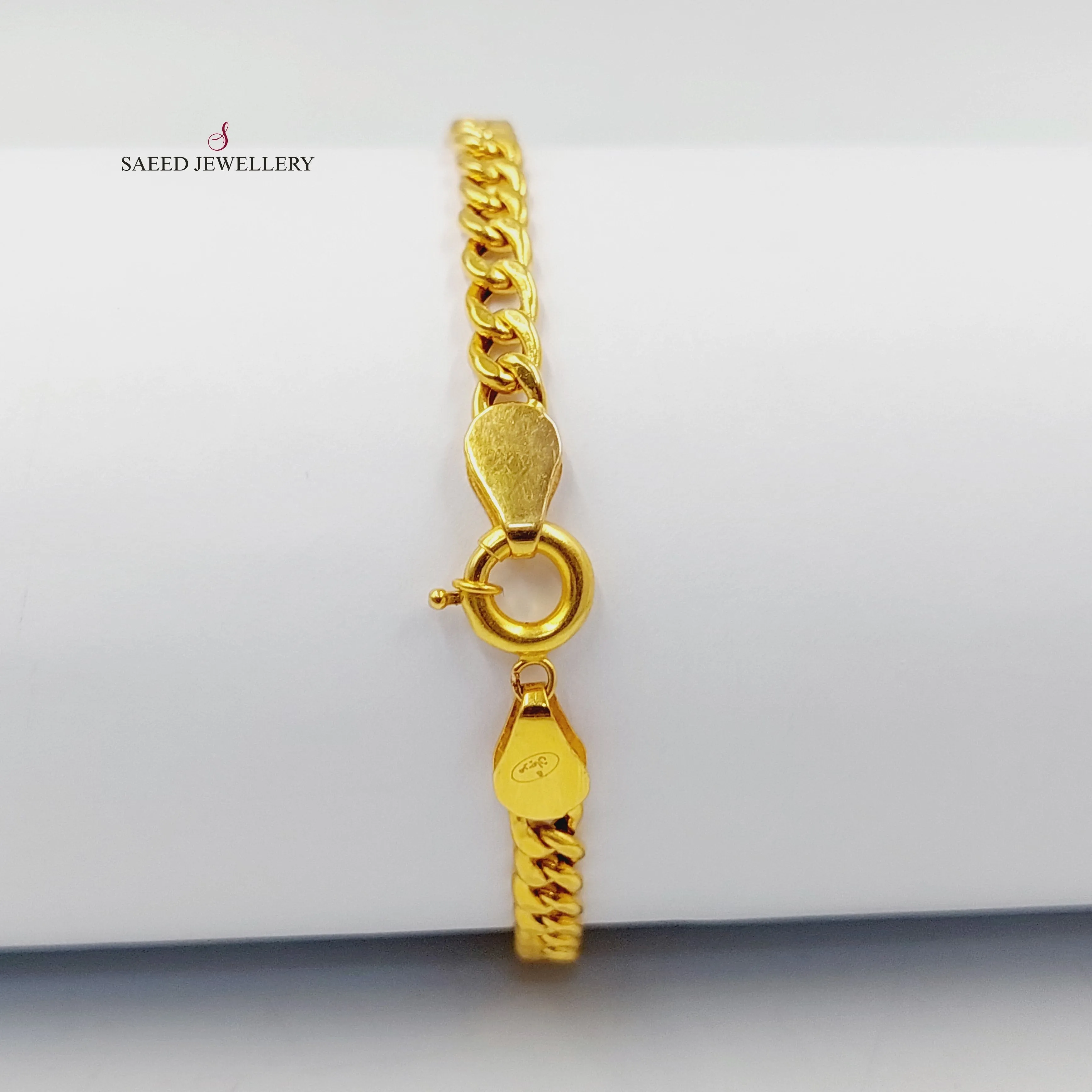 Enameled & Zircon Studded Rounded Bracelet