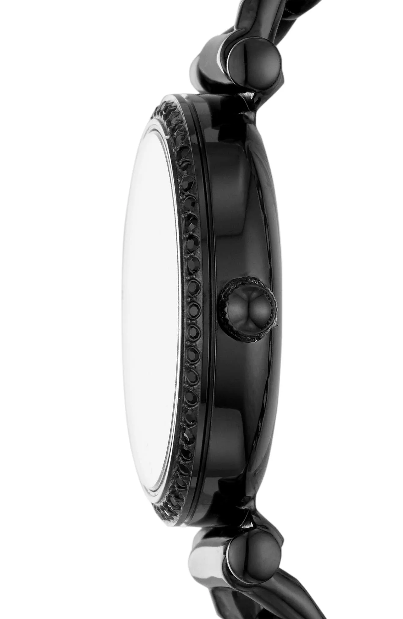 Fossil ES4690 Carlie Mini Black Stainless Steel Chain Bracelet Men Watches Lexor Miami