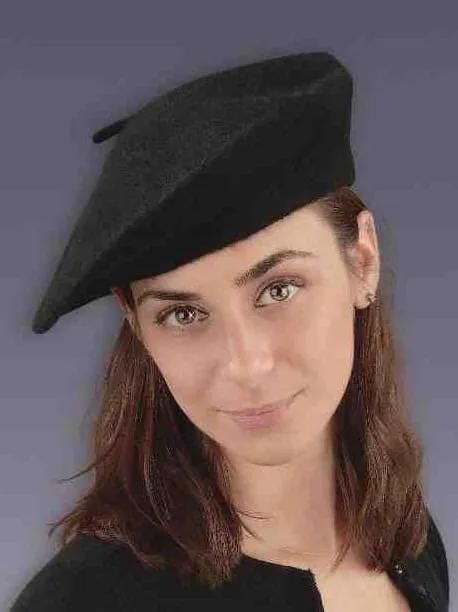 French Beret Hat Black