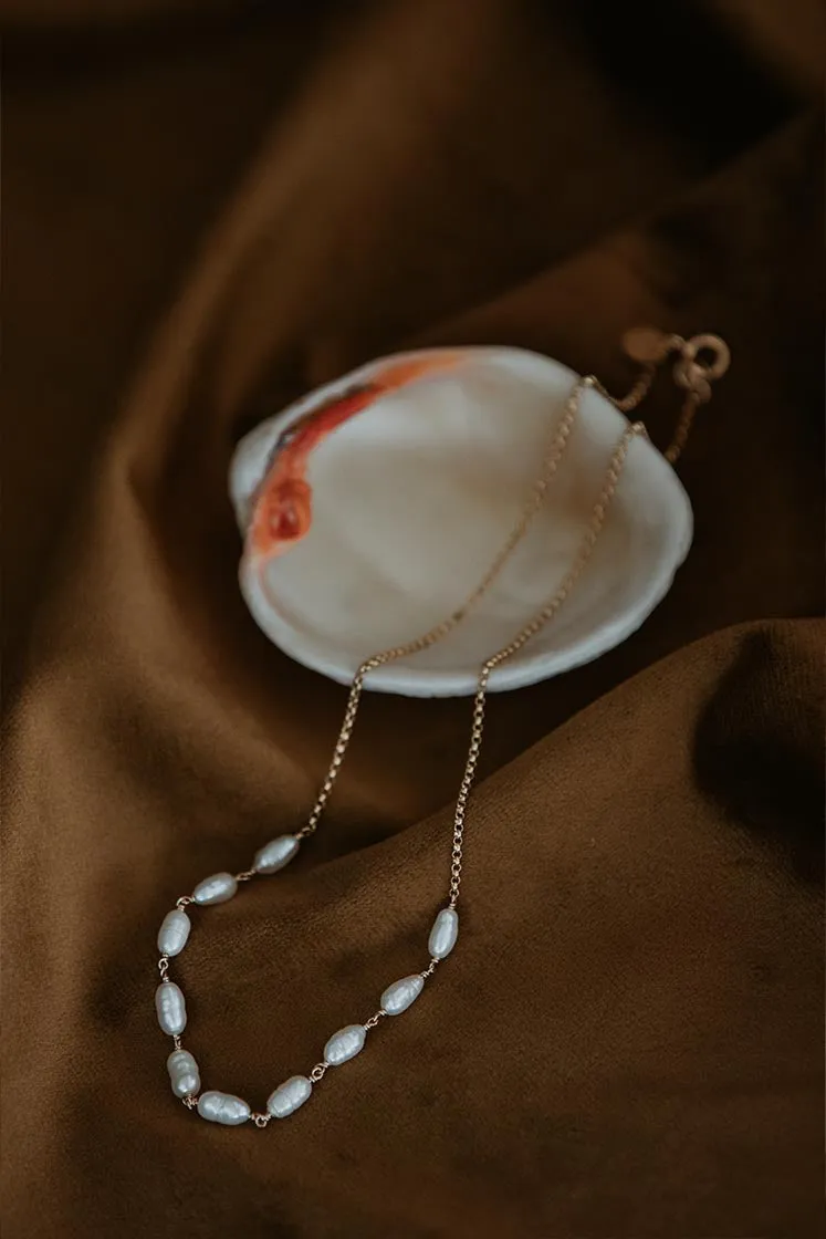 Freshwater Pearl Choker - 14k