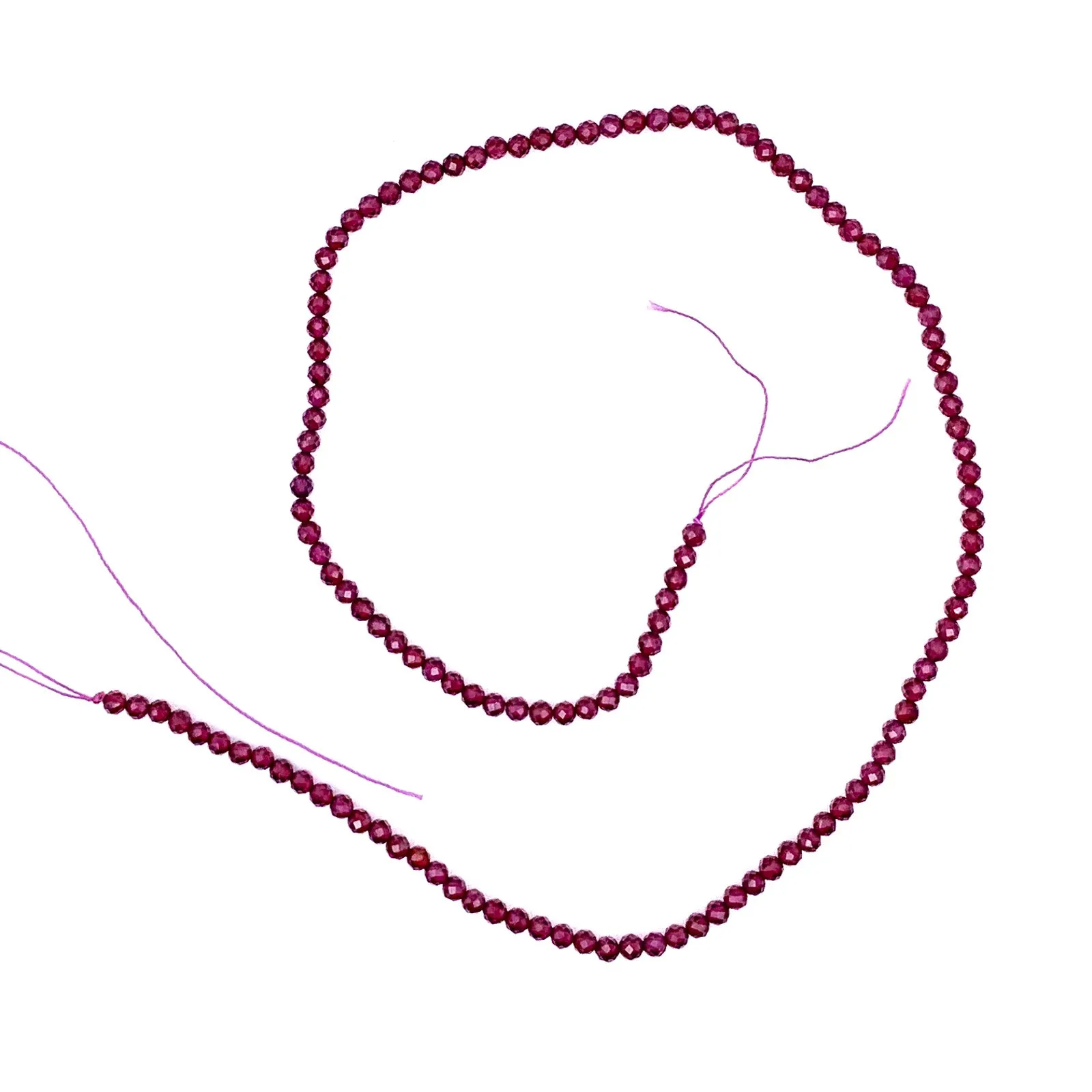 Garnet 3.5mm AAA Faceted Rounds Bead Strand