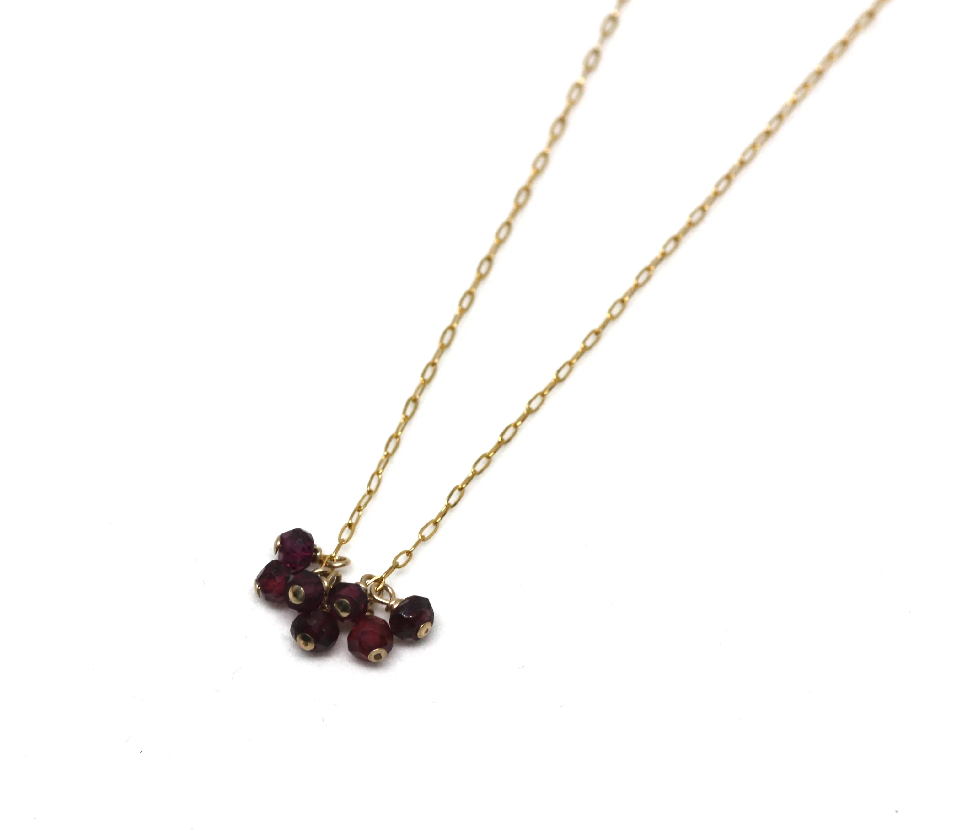 Garnet Mini Cluster Necklace