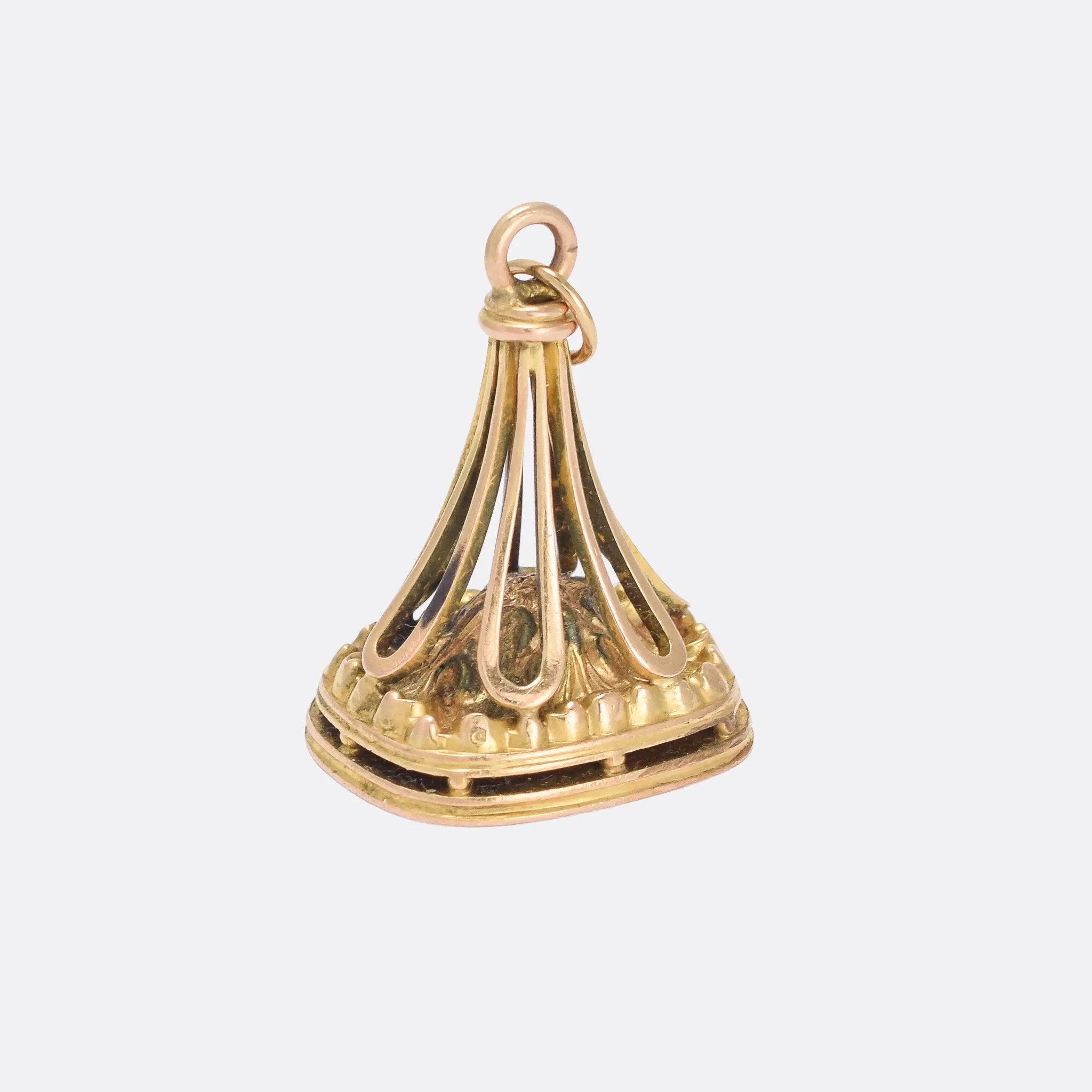 Georgian 15k Gold Falcon Intaglio Seal Fob