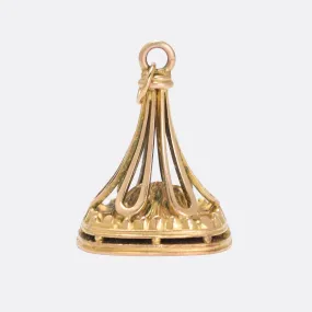 Georgian 15k Gold Falcon Intaglio Seal Fob