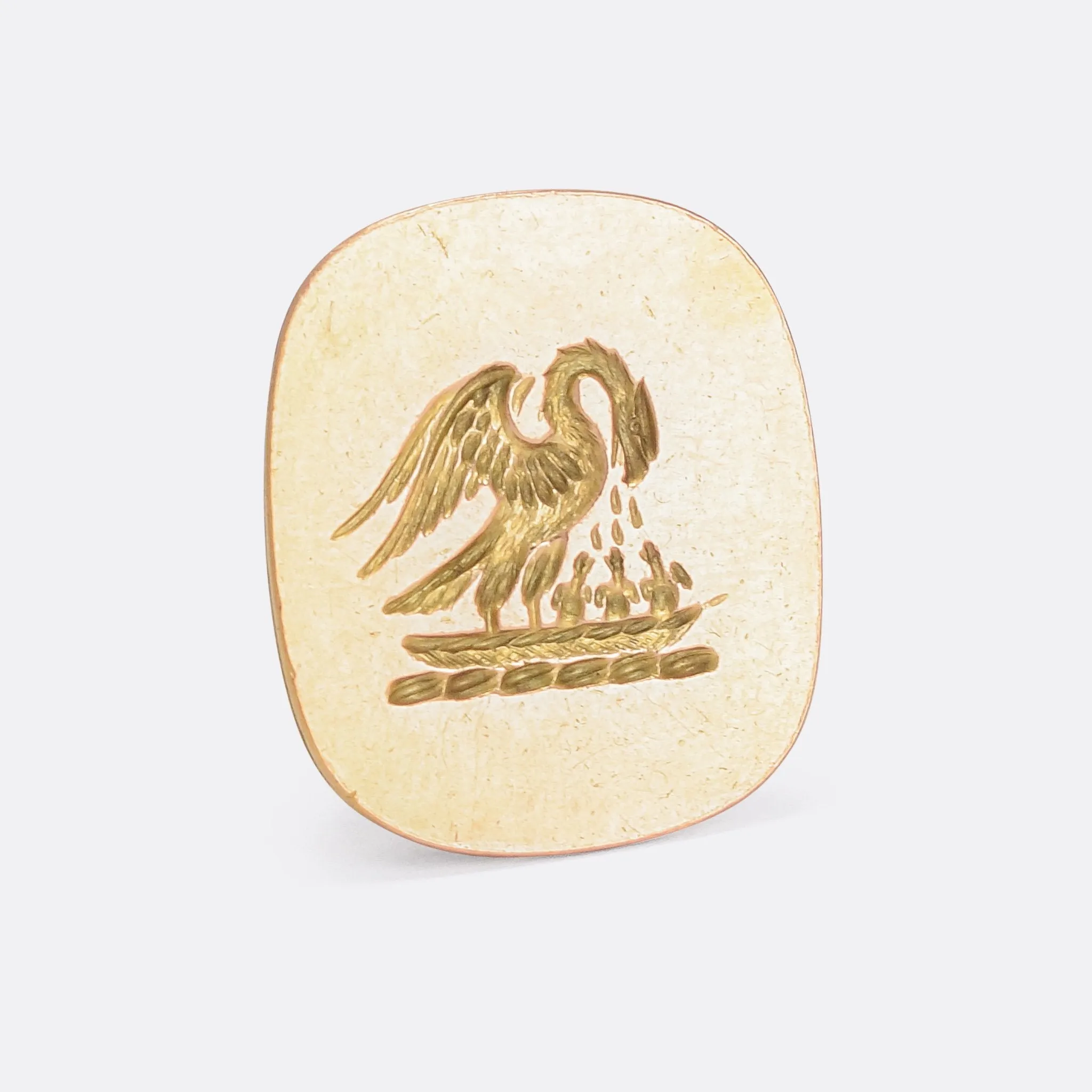 Georgian 15k Gold Falcon Intaglio Seal Fob