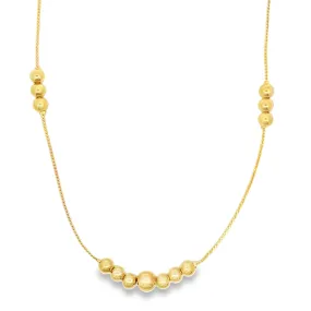 Gold Bead Designed Chain Necklace (G94)