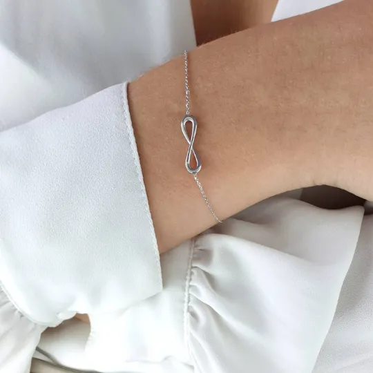 Infinity simple gold bracelet