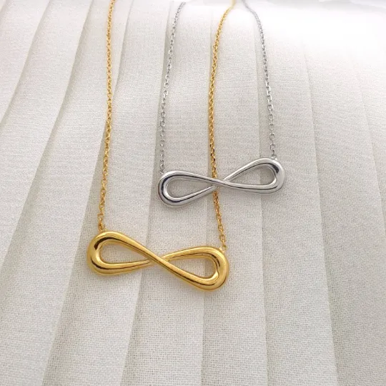 Infinity simple gold bracelet