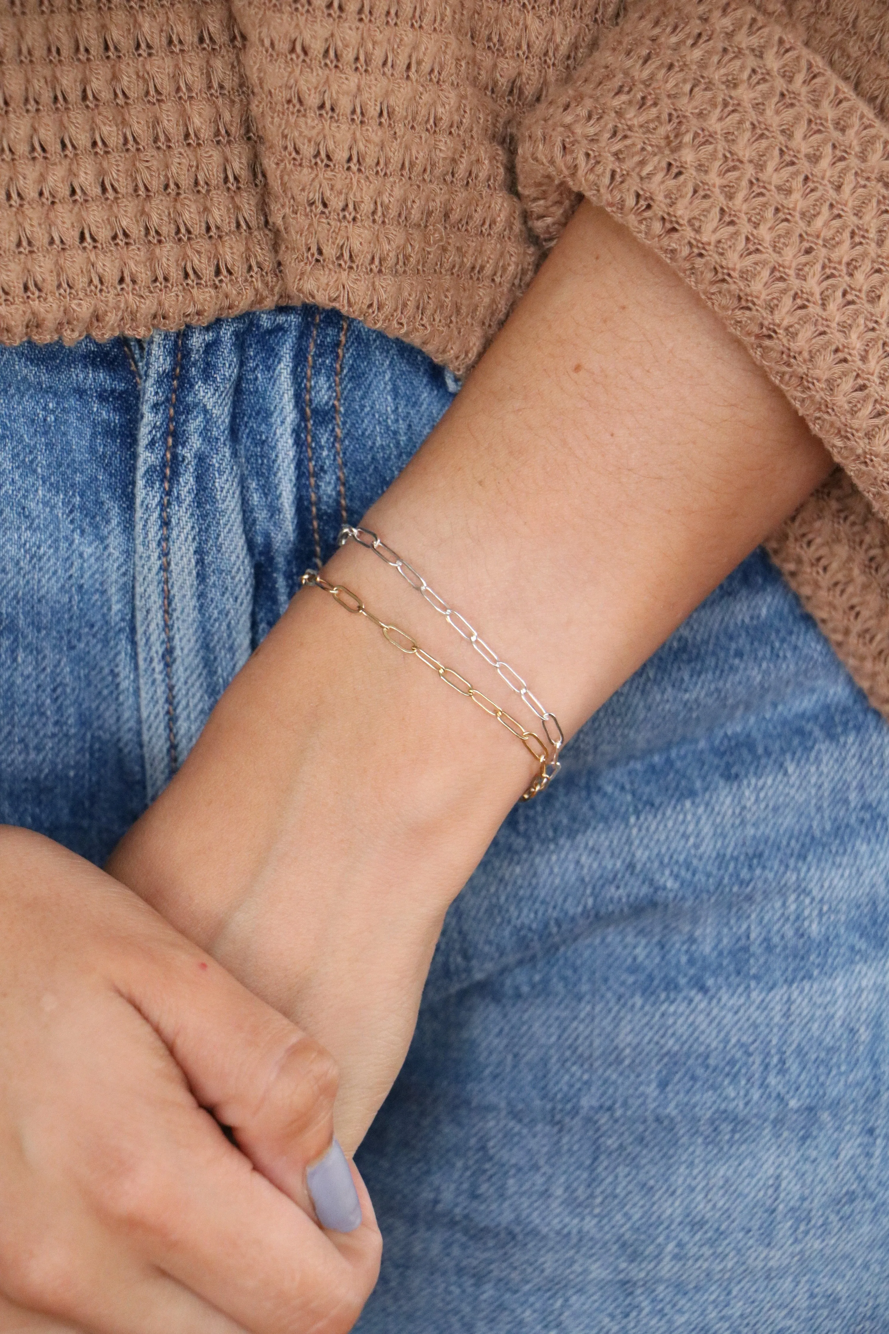 letter charm bracelet {silver   gold}