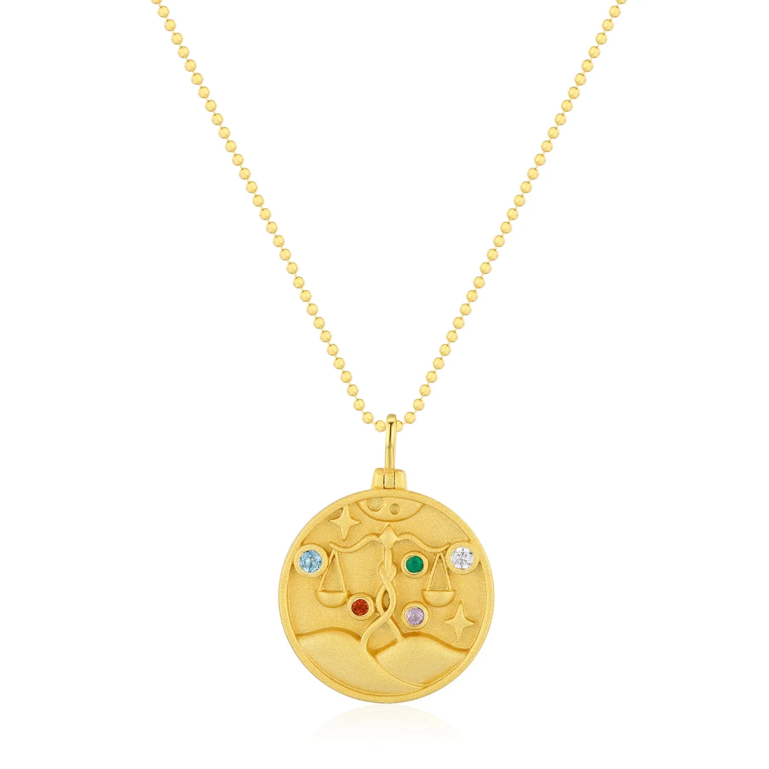 Libra Zodiac Mantra Necklace