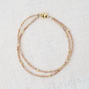 Orange Zircon Gold Vermeil Magnetic Bracelet