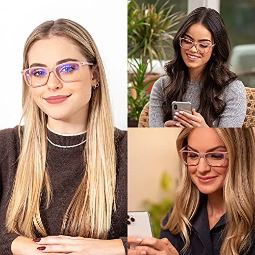 Readerest Blue Light Blocking Reading Glasses (Beige/Pink, 1.00 Magnification) Computer