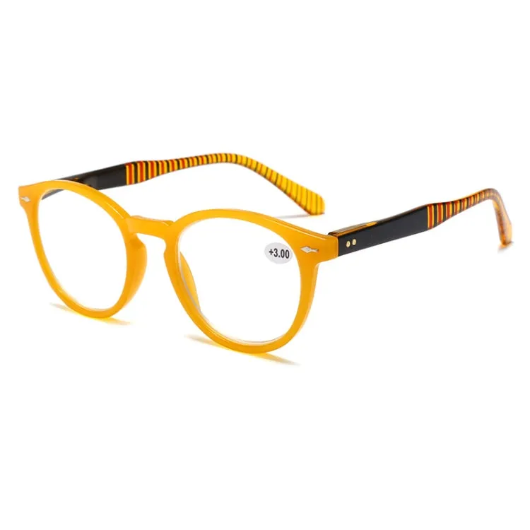 Retro Flexible Durable Portability HD Presbyopic Glasses  400(Yellow)