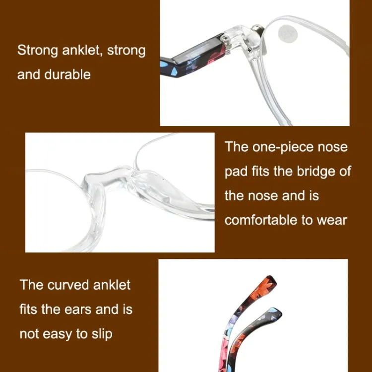 Retro Flexible Durable Portability HD Presbyopic Glasses  400(Yellow)
