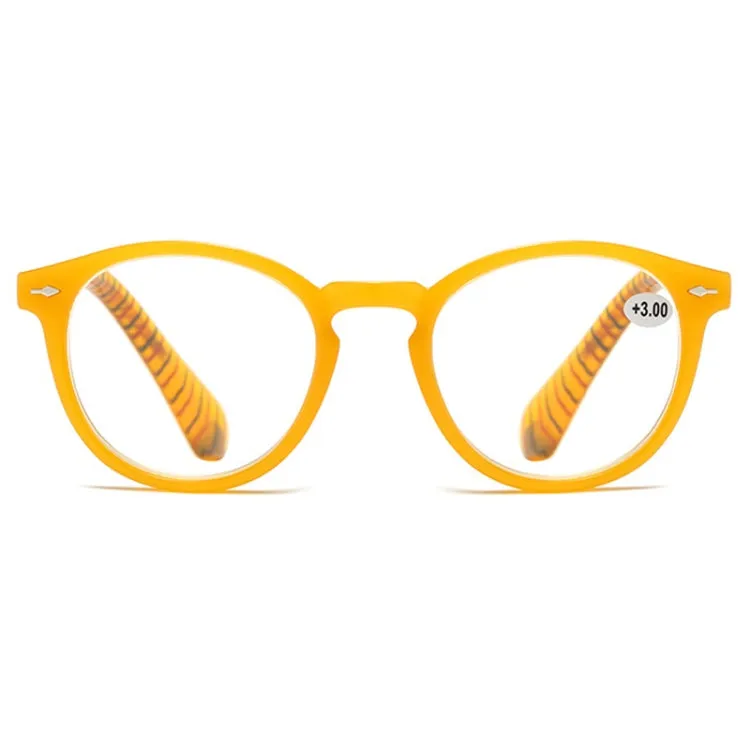 Retro Flexible Durable Portability HD Presbyopic Glasses  400(Yellow)