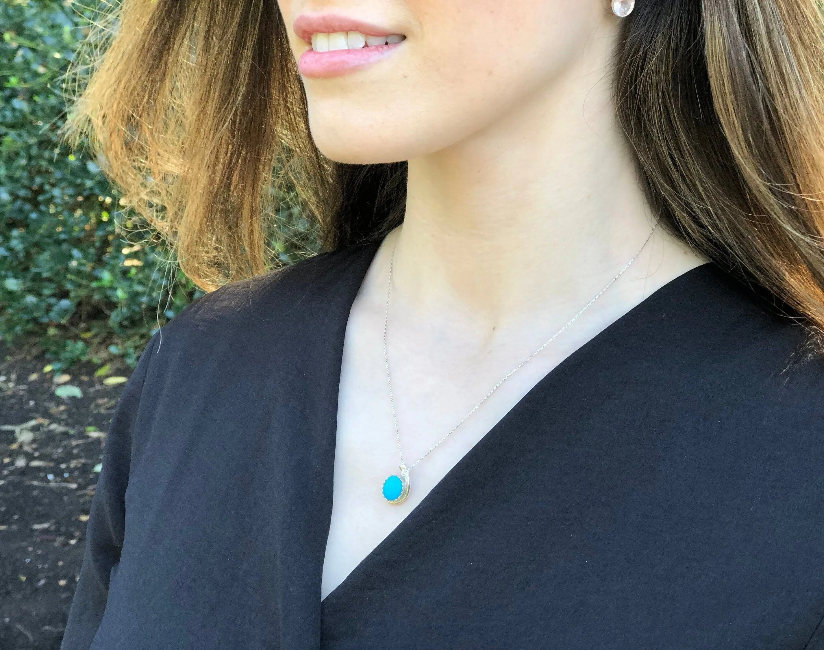 Vintage Opal Necklace - White Teardrop  Pendant - Genuine Opal Pendant